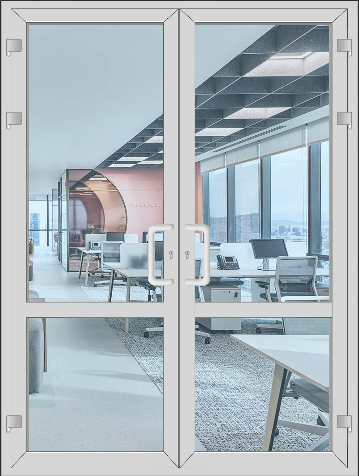 Дверь ПВХ 2 створки