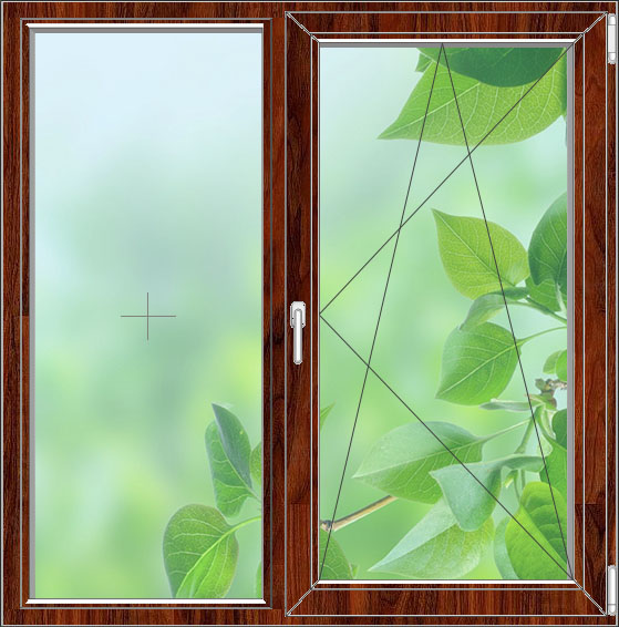 Окно ПВХ 2 створки