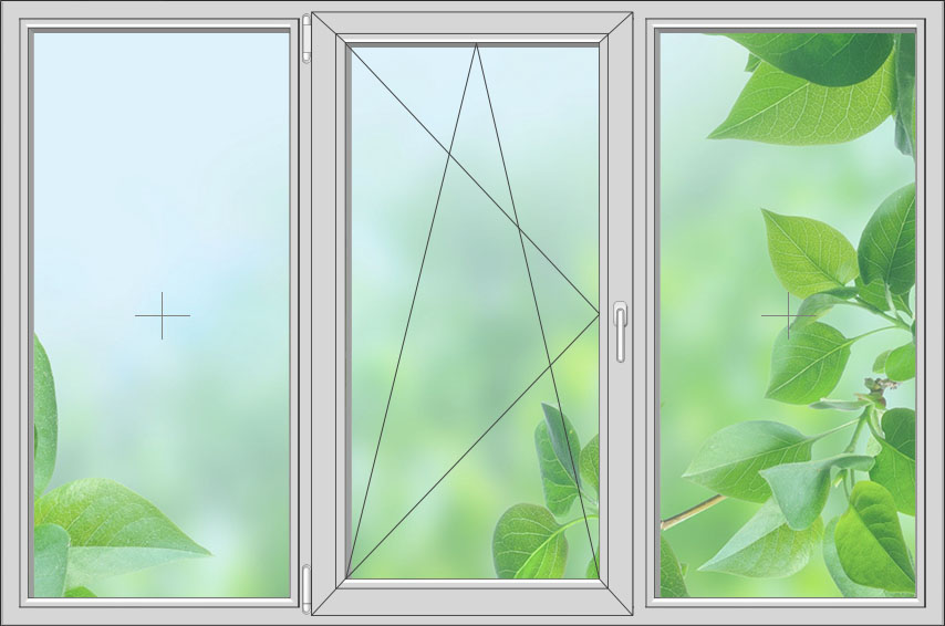 Окно ПВХ 3 створки