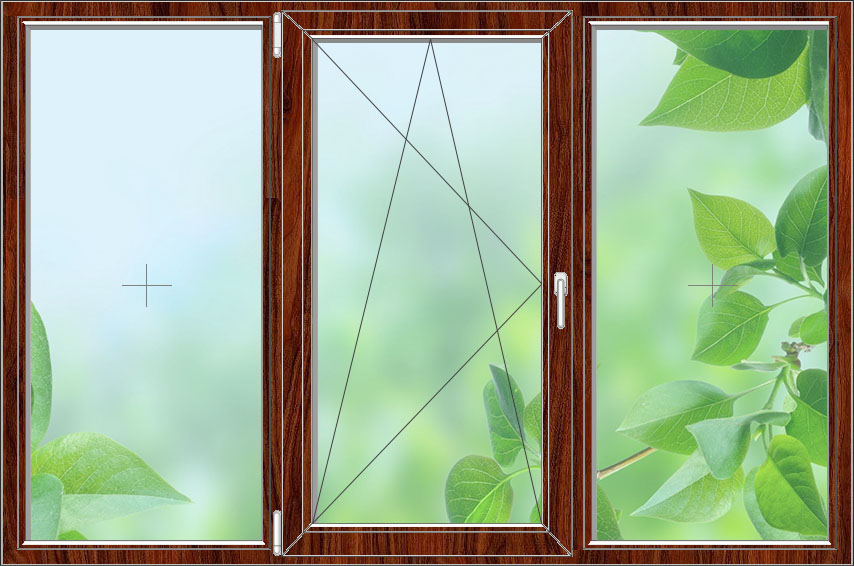 Окно ПВХ 3 створки